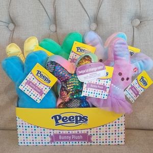Peeps Easter Plush 6" Set NWT Bundle Pack of 6 Multicolor Brand New